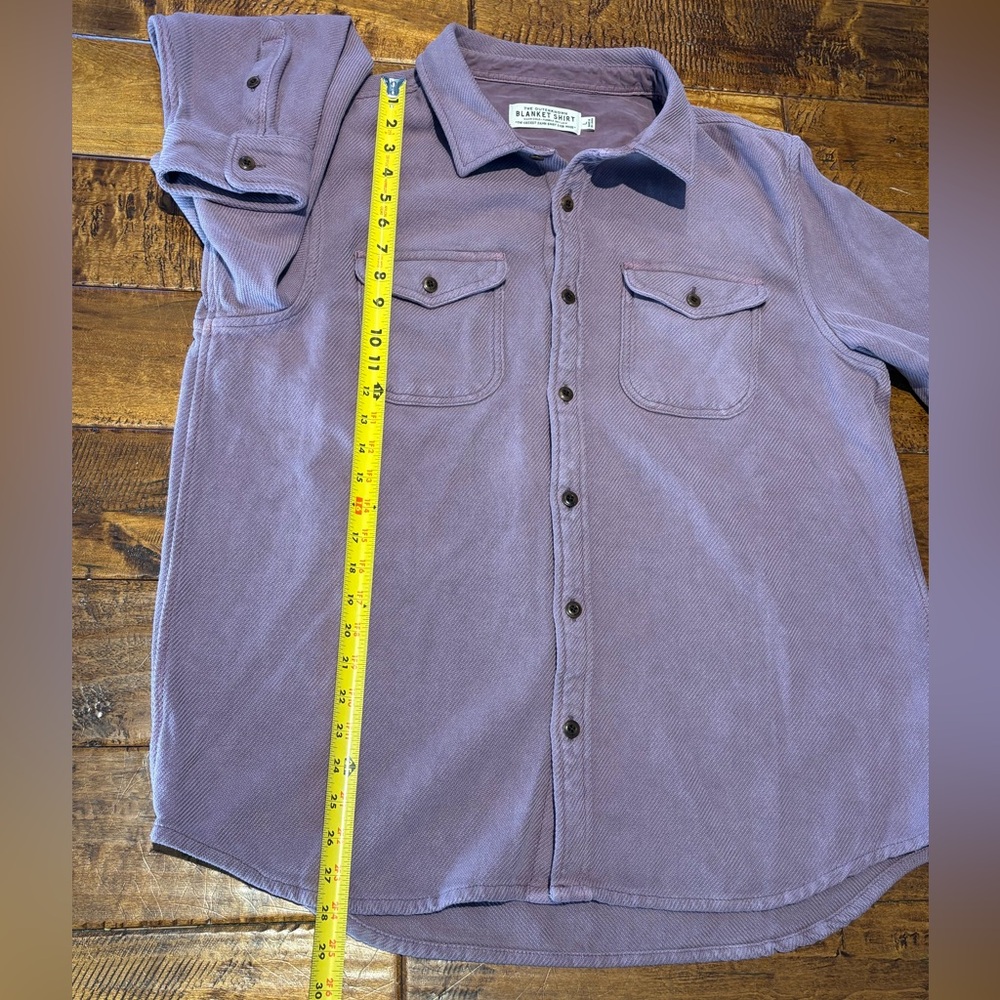 Outerknown Lavender Casual Button Down Blanket Sh… - image 6